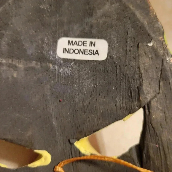 Polynesian Tiki Bar Mask Indonesia Carved Wood 10 Inches - Picture 5 of 5